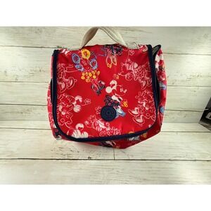 Kipling Disney Mickey Minnie Mouse Toiletry Bag Red Cosmetic Travel Case Zip